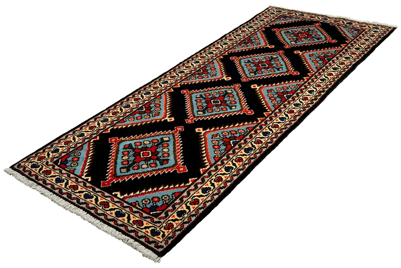 Hamadan · Handgeknüpft – Blau, 192x69 cm