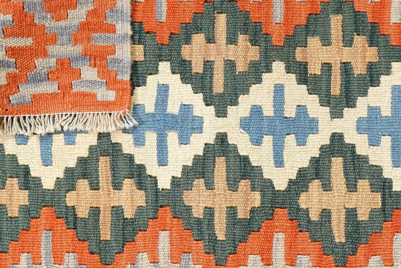 Kelim Gashgai · Handgewebt – Orange, 131x89 cm