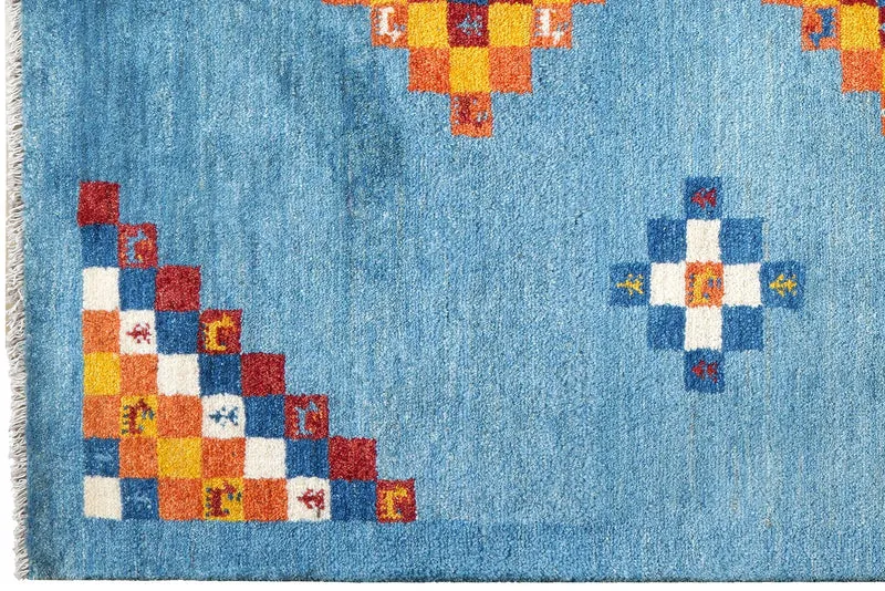 Gabbeh Sonnat · Handgeknüpft – Blau, 194x153 cm