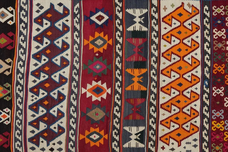 Kelim Gashgai Old · Handgewebt – Bunt, 280x161 cm