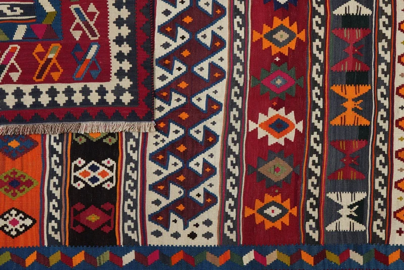 Kelim Gashgai Old · Handgewebt – Bunt, 280x161 cm