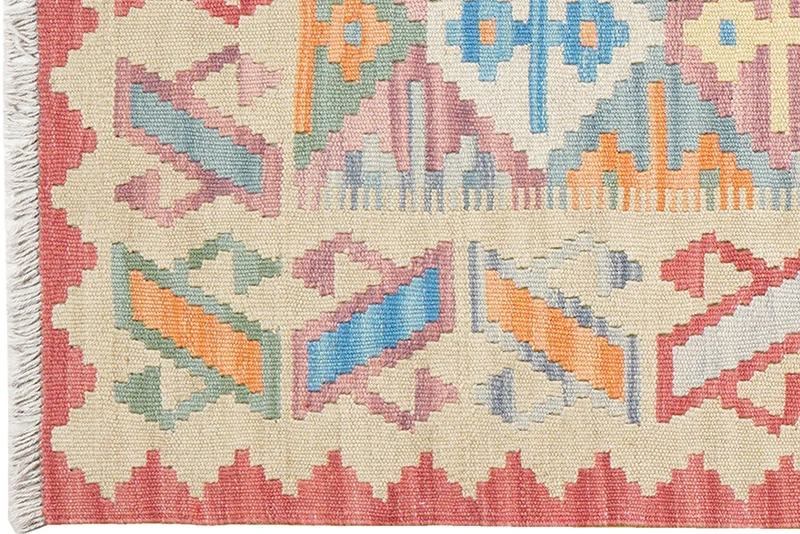 Kelim Gashgai · Handgewebt – Beige, 207x86 cm