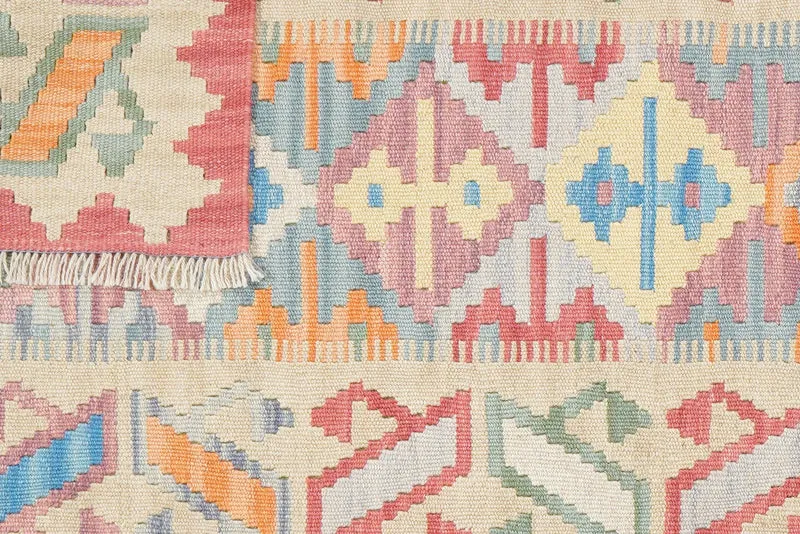Kelim Gashgai · Handgewebt – Beige, 207x86 cm