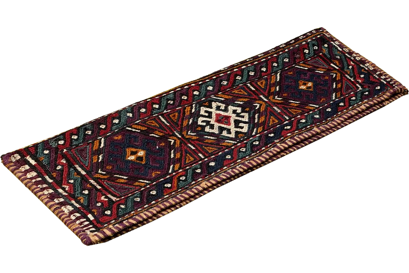Kelim Belutch · Handgewebt – Bunt, 20x48 cm
