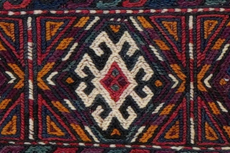 Kelim Belutch · Handgewebt – Bunt, 20x48 cm