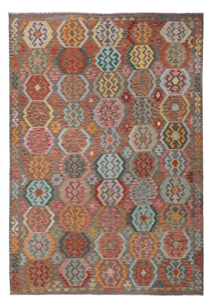 Kelim Maimene Teppich 247x353cm - bunt