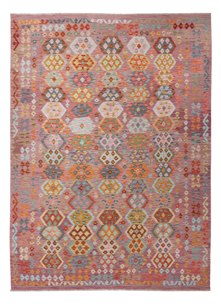 Kelim Maimene Teppich 252x347cm - bunt