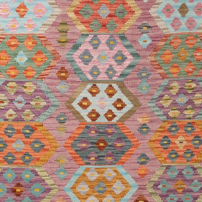 Kelim Maimene Teppich 252x347cm - bunt