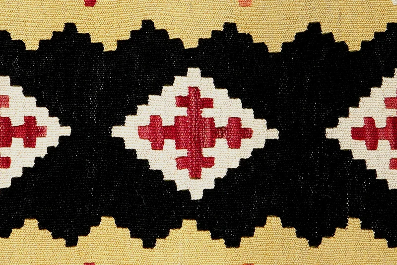 Kelim Gashgai · Handgewebt – Schwarz, 127x81 cm