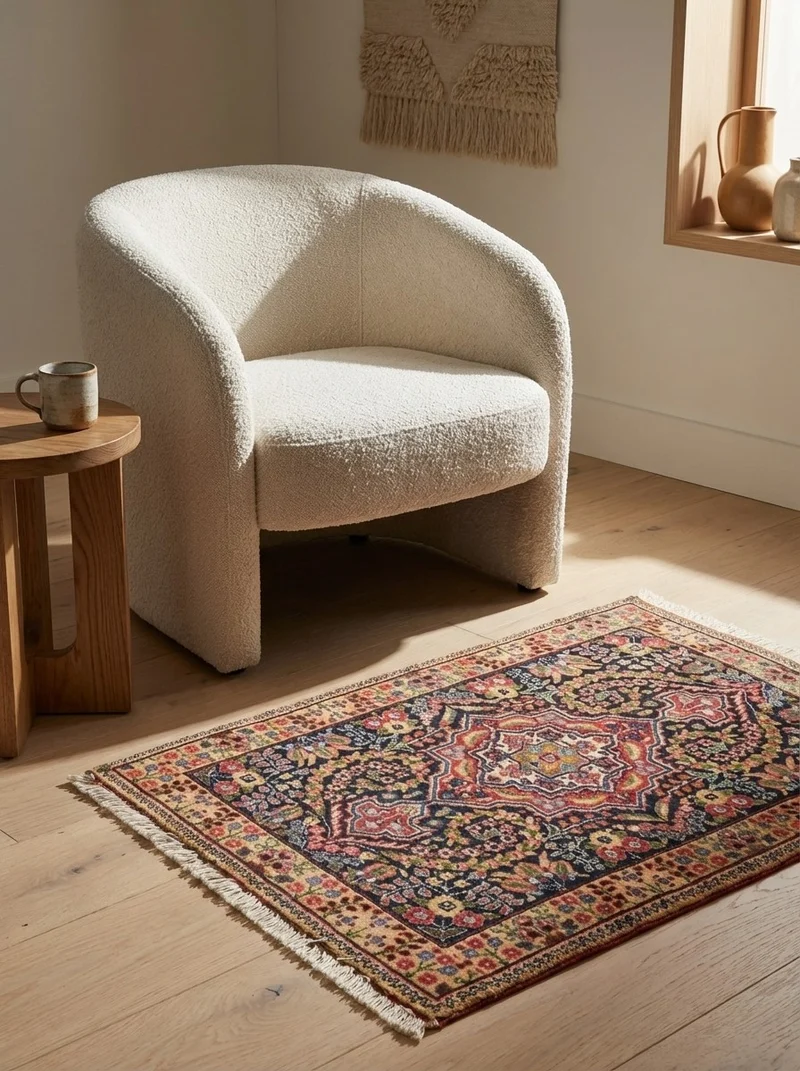 Tabriz Old · Handgeknüpft – Blau, 84x56 cm