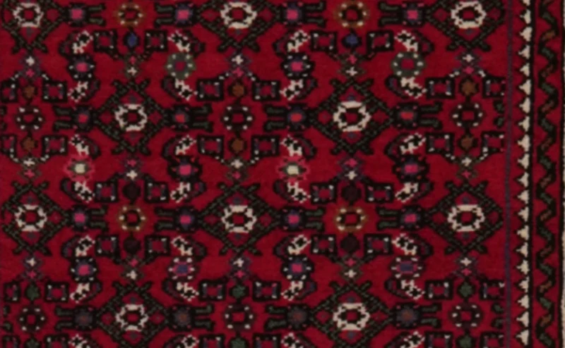 Hosseinabad · Handgeknüpft – Rot, 395x80 cm