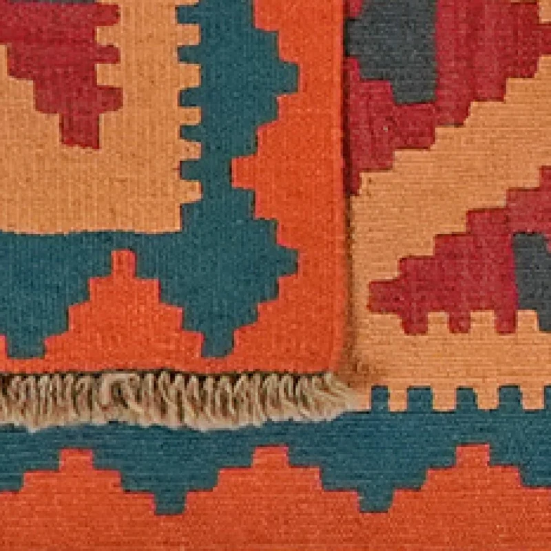Kelim Gashgai · Handgewebt – Beige, 196x57 cm