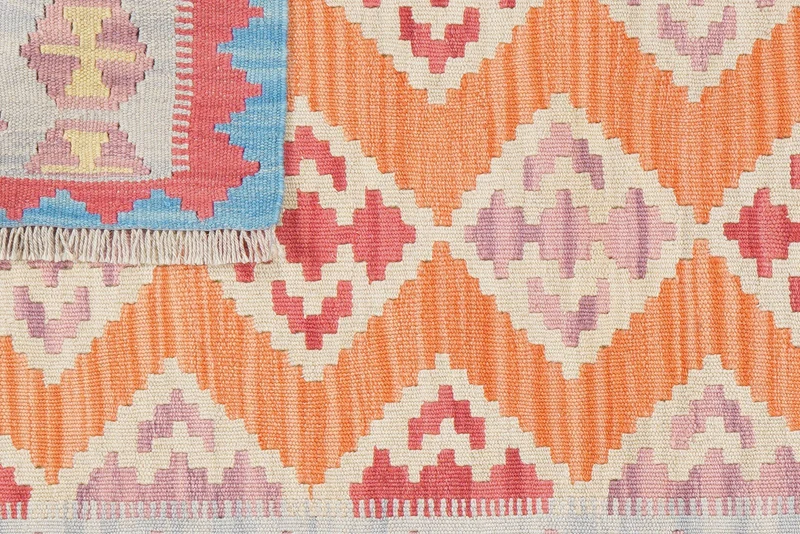 Kelim Gashgai · Handgewebt – Orange, 158x103 cm