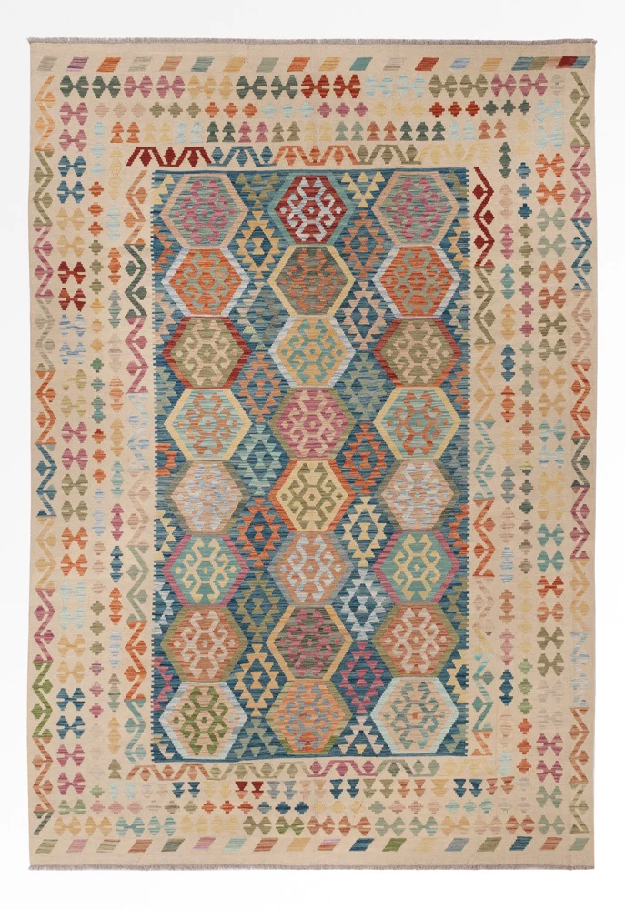 Kelim Maimene Teppich 237x345cm - bunt