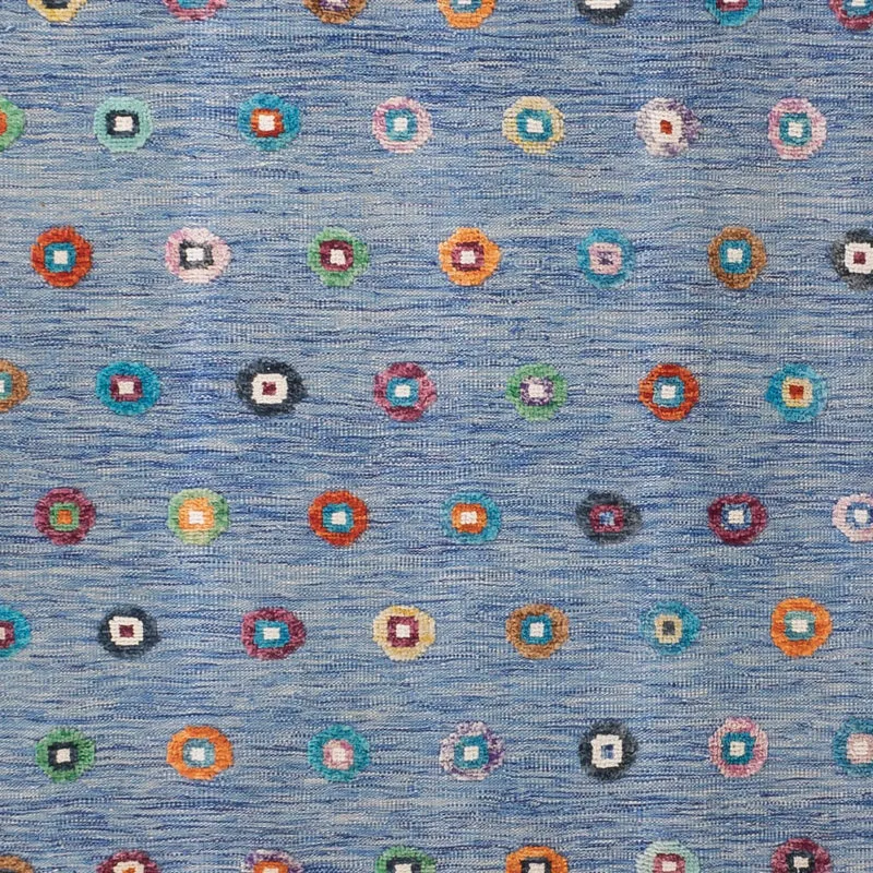 Kelim Maimene Teppich 243x352cm - blau