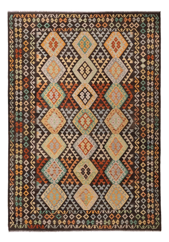 Kelim Maimene Teppich 241x353cm - bunt