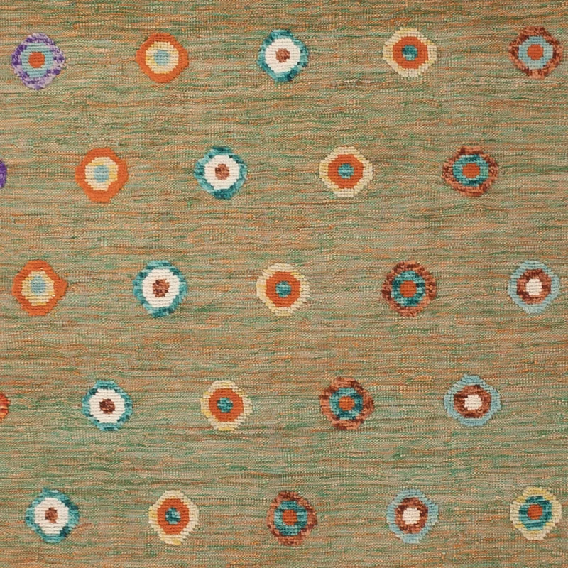 Kelim Maimene Teppich 258x303cm - grün