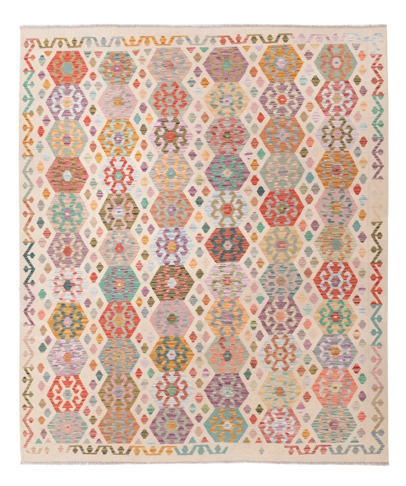 Kelim Maimene Teppich 252x296cm - bunt