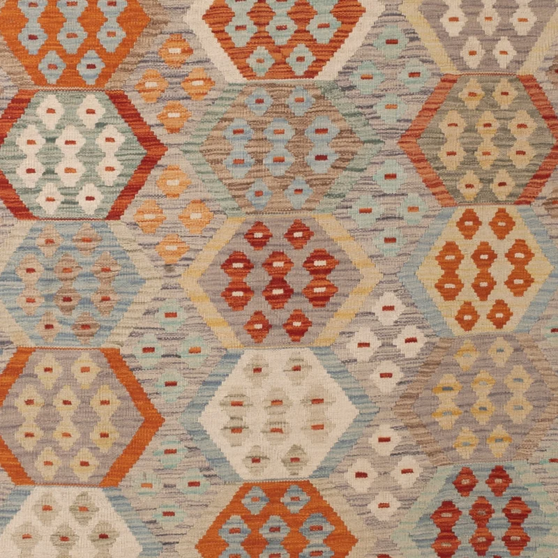 Kelim Teppich - Splash - 253 x 339 cm - bunt