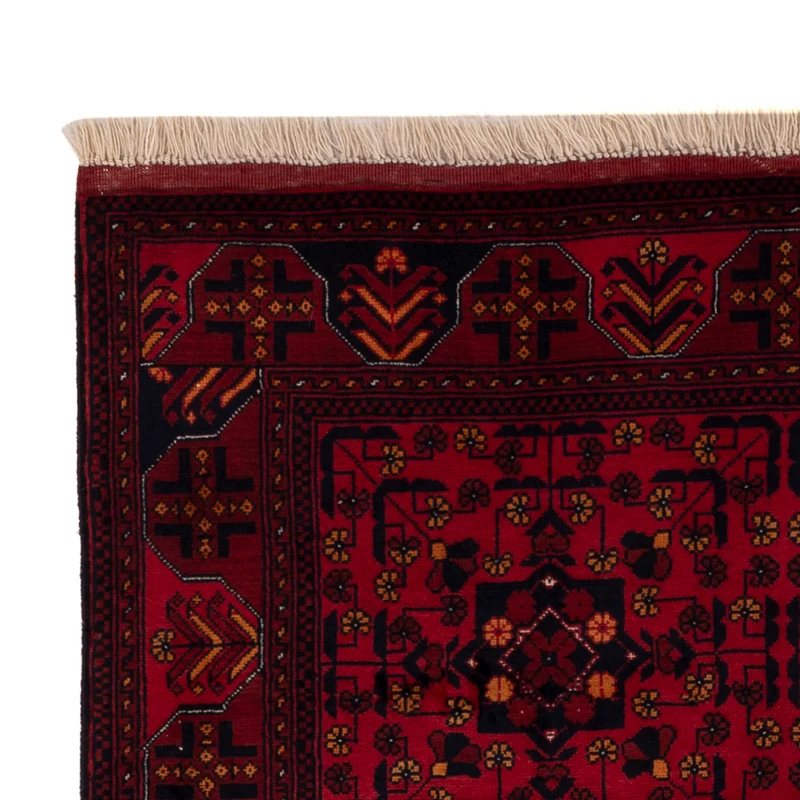 Afghan Teppich 100x147cm - Orientteppich - rot