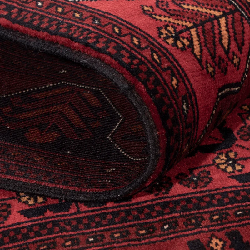 Afghan Teppich 100x147cm - Orientteppich - rot