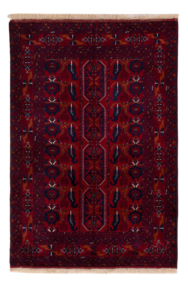 Afghan Teppich 99x147cm - Orientteppich - rot
