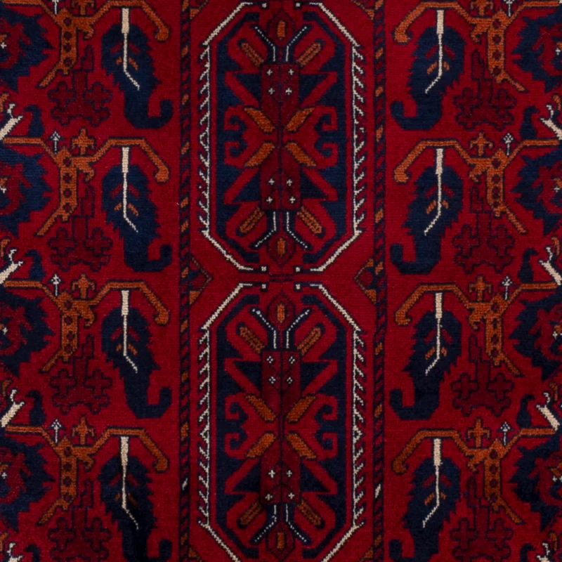 Afghan Teppich 99x147cm - Orientteppich - rot