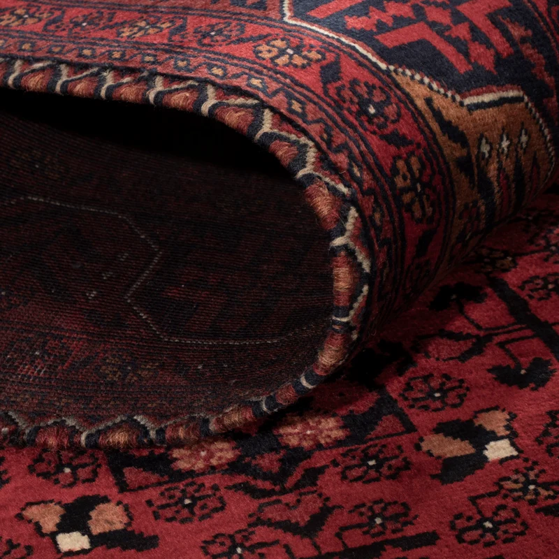 Afghan Teppich 100x147cm - Orientteppich - rot