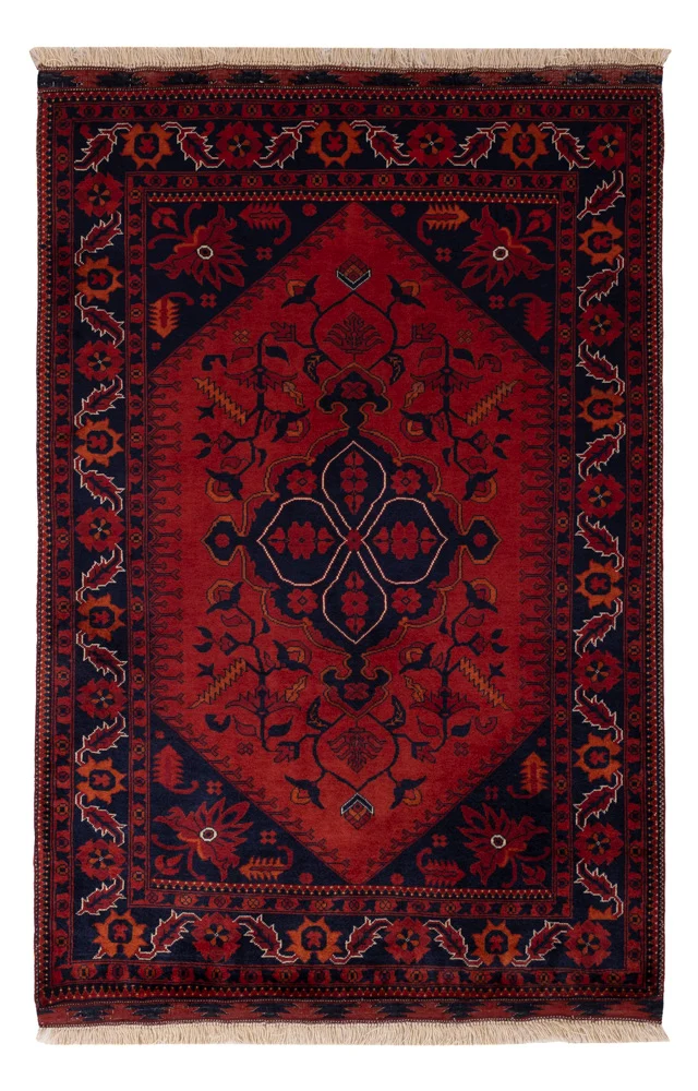 Afghan Teppich 97x150cm - Orientteppich - rot