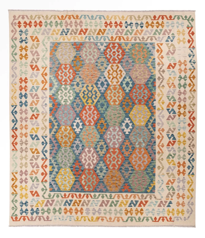Kelim Maimene Teppich 253x290cm - bunt