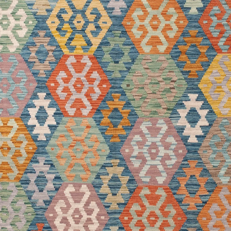 Kelim Maimene Teppich 253x290cm - bunt