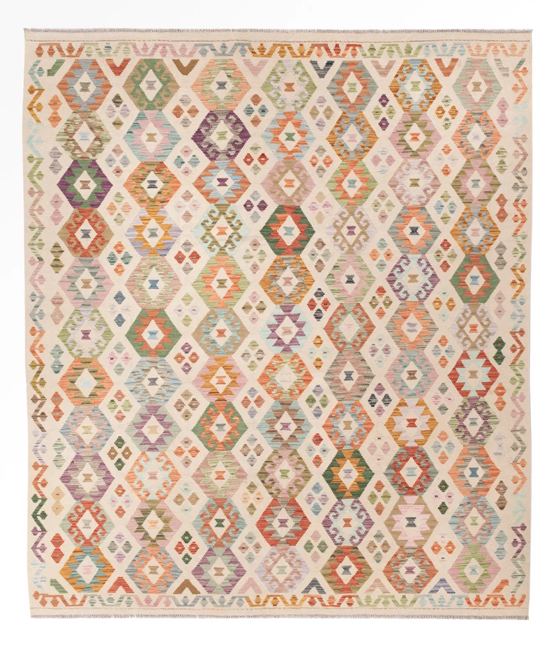 Kelim Maimene Teppich 252x290cm - bunt