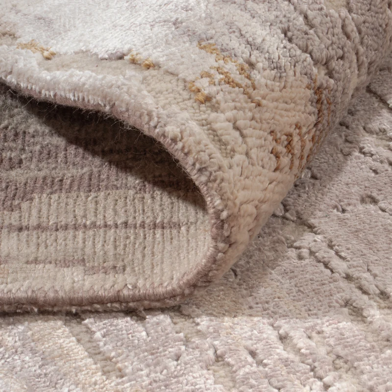 Designer Teppich 85x300cm - silber