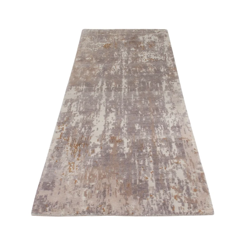 Designer Teppich 85x300cm - silber
