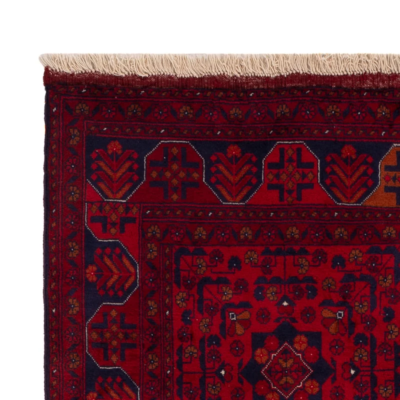 Afghan Teppich 105x147cm - Orientteppich - rot