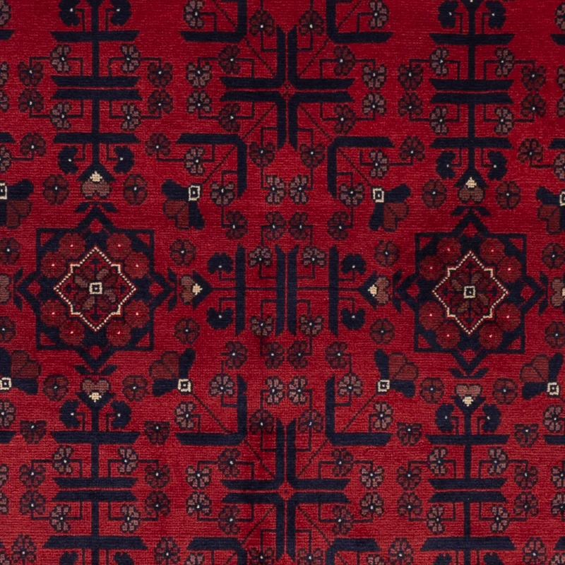 Afghan Teppich 100x148cm - Orientteppich - rot