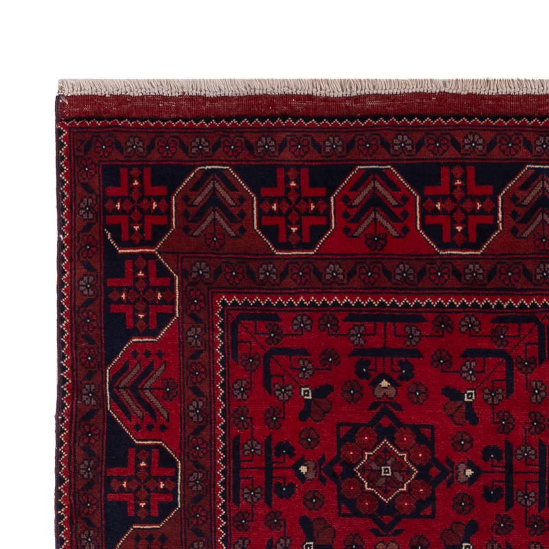 Afghan Teppich 100x148cm - Orientteppich - rot