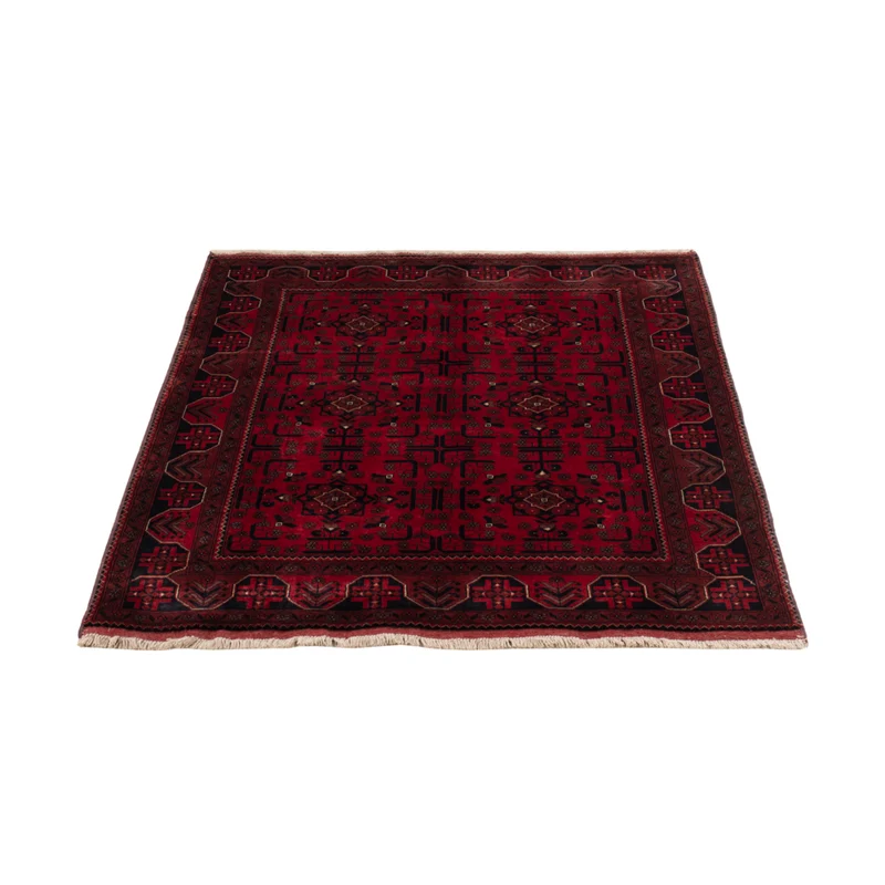 Afghan Teppich 100x148cm - Orientteppich - rot