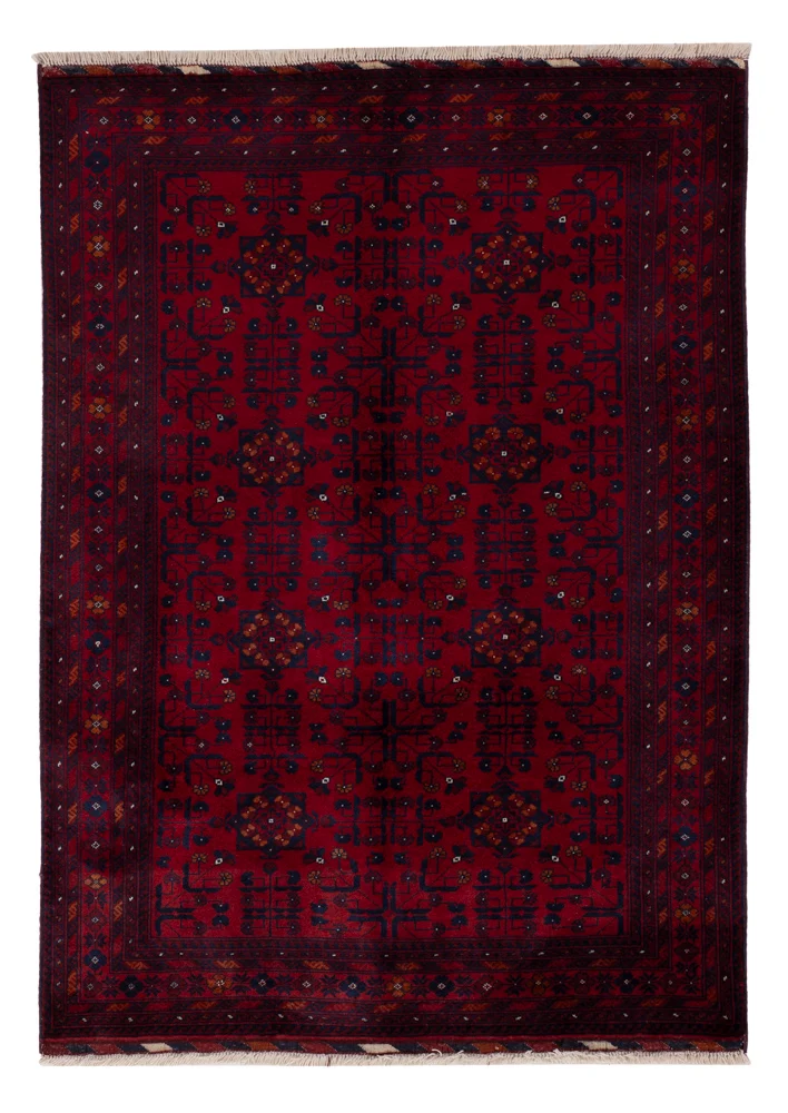 Afghan Teppich 100x144cm - Orientteppich - rot