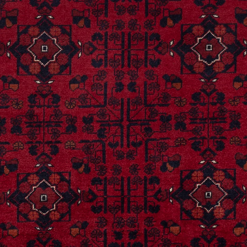 Afghan Teppich 102x146cm - Orientteppich - rot