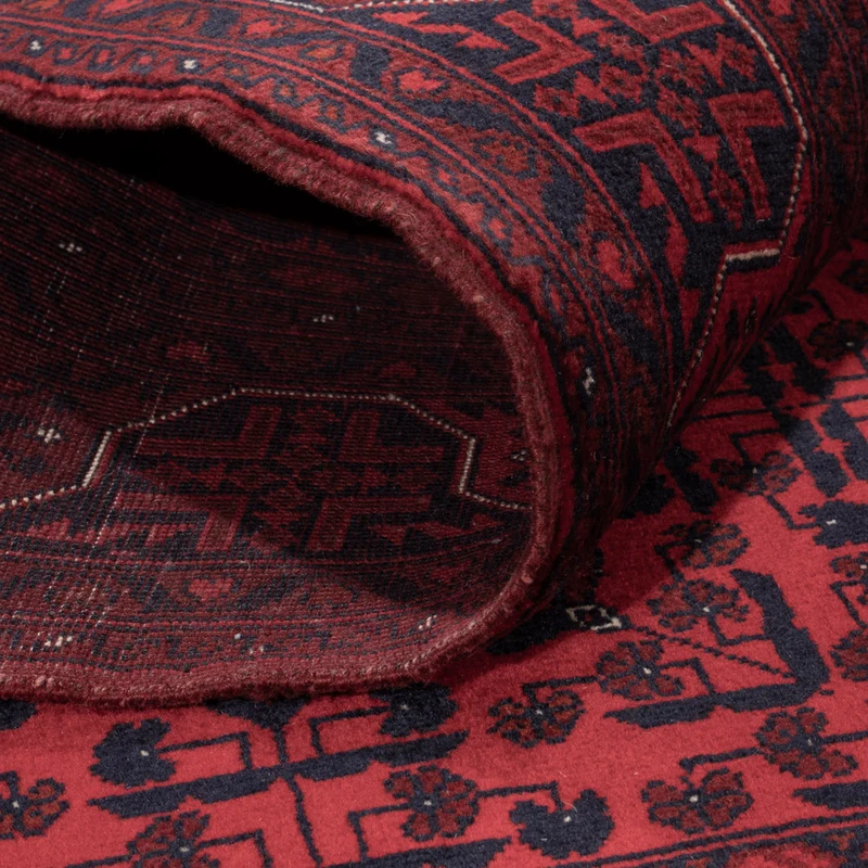 Afghan Teppich 102x146cm - Orientteppich - rot