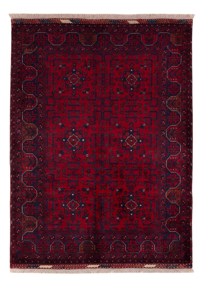 Afghan Teppich 103x140cm - Orientteppich - rot