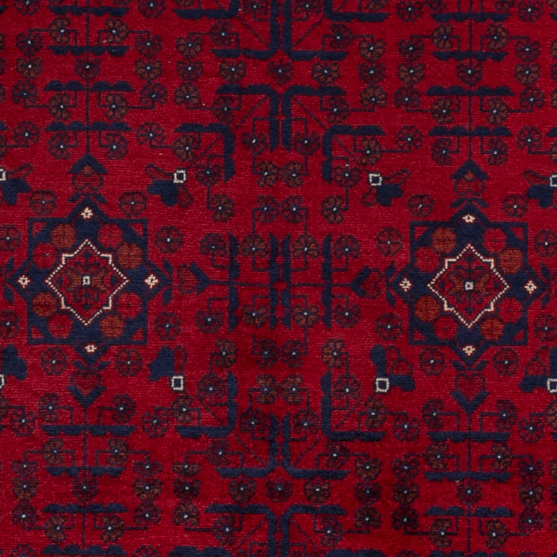 Afghan Teppich 103x140cm - Orientteppich - rot