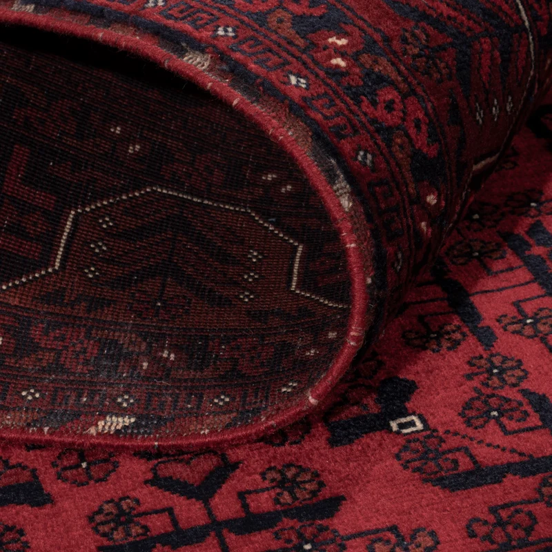 Afghan Teppich 103x140cm - Orientteppich - rot