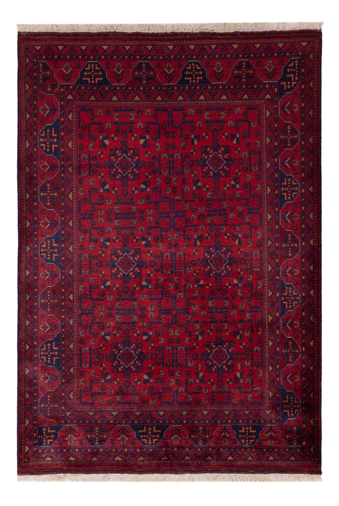 Afghan Teppich 102x147cm - Orientteppich - rot