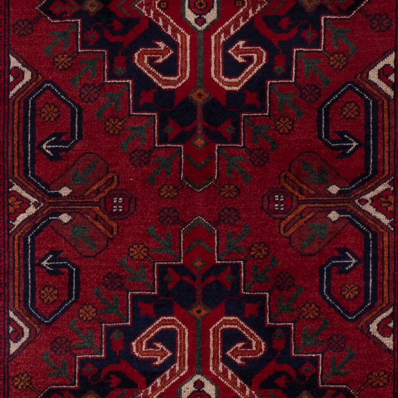Afghan Teppich 99x149cm - Orientteppich - rot