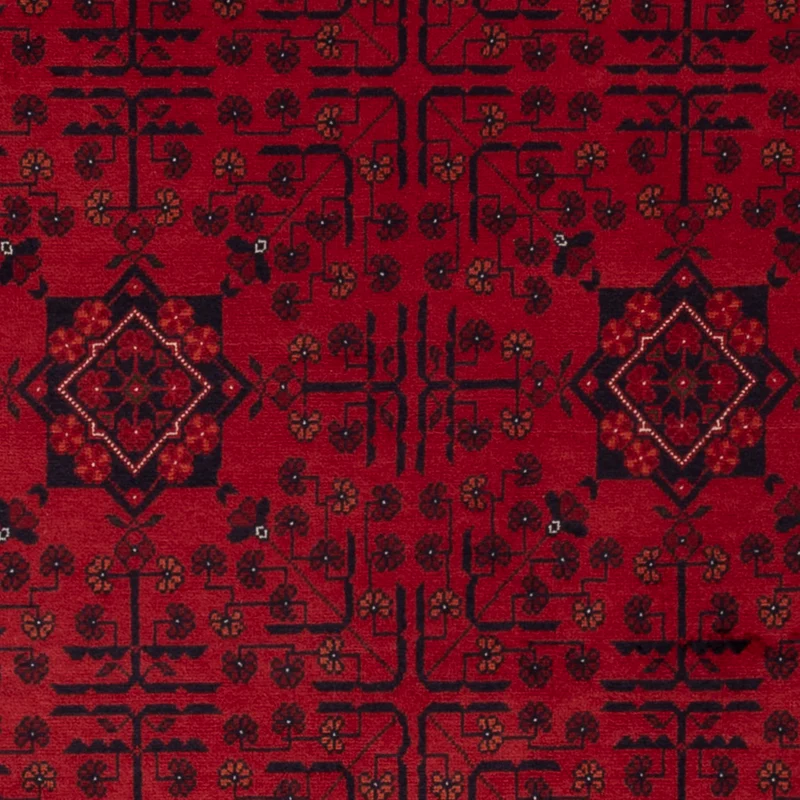 Afghan Teppich 100x148cm - Orientteppich - rot