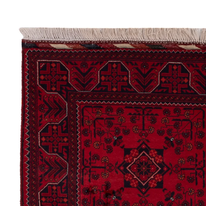 Afghan Teppich 100x148cm - Orientteppich - rot
