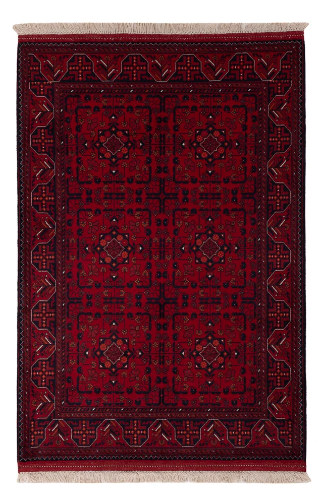 Afghan Teppich 98x150cm - Orientteppich - rot