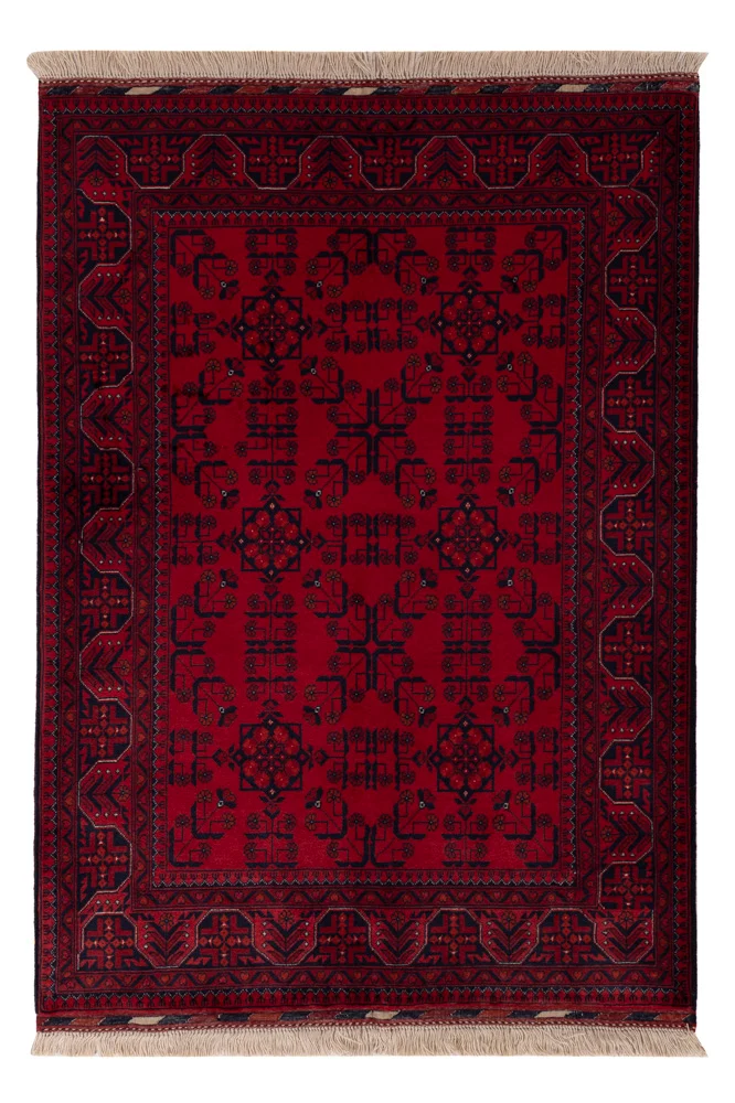 Afghan Teppich 101x147cm - Orientteppich - rot
